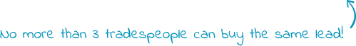 No more than 3 tradespeople can buy the same lead!